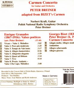 Alternative view of Georges Bizet - Peter Breiner, Norbert Kraft, Wielka Orkiestra Symfoniczna Polskiego Radia W Katowicach - Carmen Concerto - For Guitar And Orchestra (CD) (Near Mint (NM or M-))