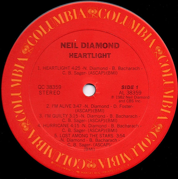 Neil Diamond - Heartlight (LP, Album, Car) (Mint (M)) - Image 3