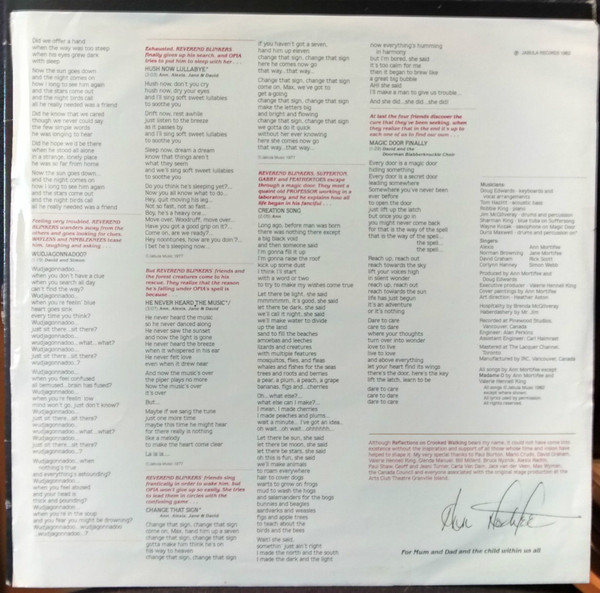 Ann Mortifee - Reflections On Crooked Walking (LP, Album) (Mint (M)) - Image 4