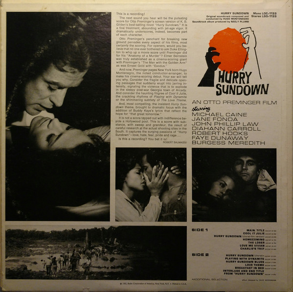 Hugo Montenegro - Hurry Sundown (Original Soundtrack) (LP, Album) (Mint (M)) - Image 2