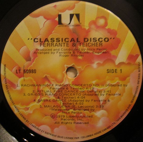 Ferrante & Teicher - Classical Disco (LP, Album, Club) (Mint (M)) - Image 3