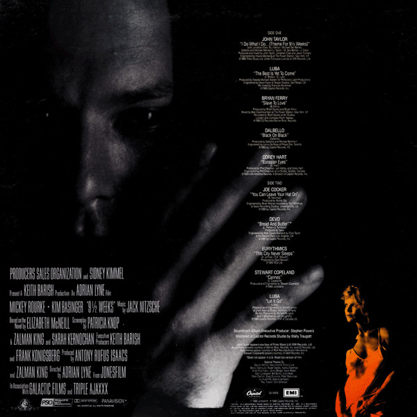Various - 9½ Weeks - Original Motion Picture Soundtrack (LP, Album) (Mint (M)) - Image 2