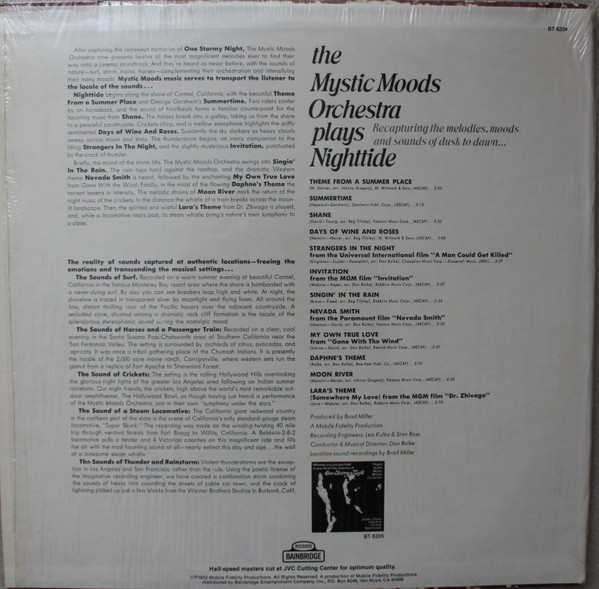The Mystic Moods Orchestra - The Mystic Moods Orchestra Plays Nighttide (LP, Album, RE) (Mint (M)) - Image 2