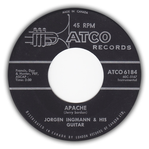 Jørgen Ingmann - Apache / Echo Boogie (7", Single) (Near Mint (NM or M-))
