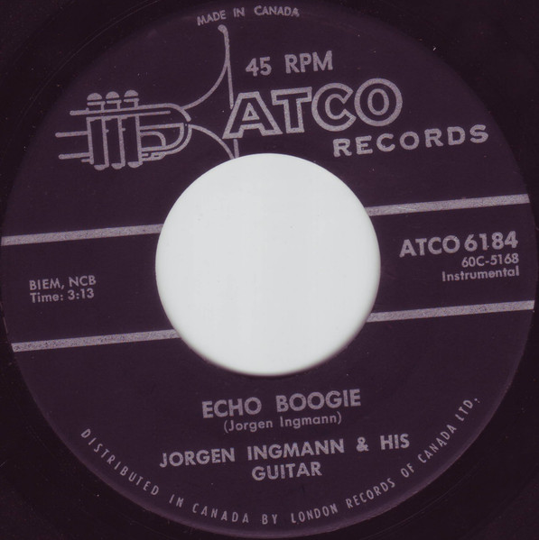 Jørgen Ingmann - Apache / Echo Boogie (7", Single) (Near Mint (NM or M-)) - Image 2