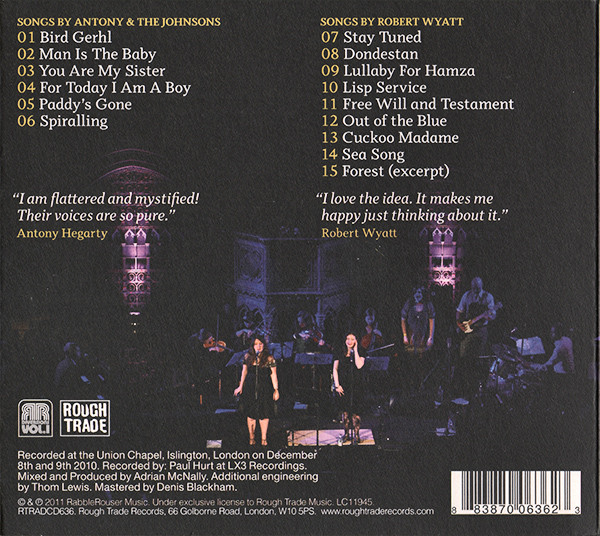 The Unthanks - The Songs Of Robert Wyatt And Antony & The Johnsons (Live From The Union Chapel, London) (CD, Album) (Mint (M)) - Image 2