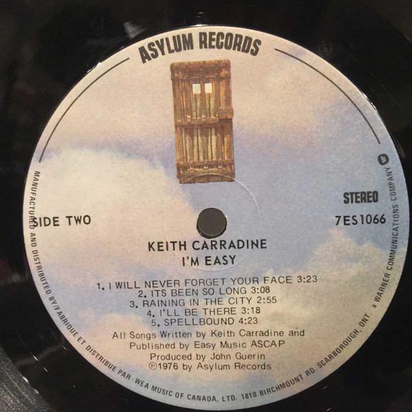 Keith Carradine - I'm Easy (LP, Album) (Mint (M)) - Image 4