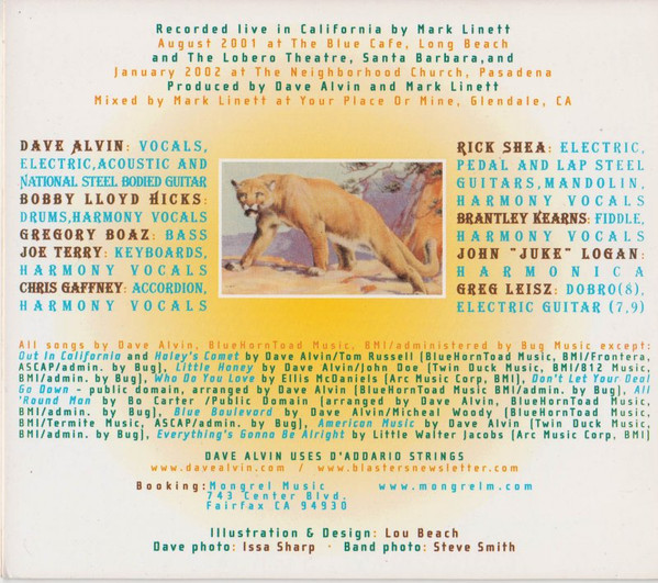 Dave Alvin And The Guilty Men - Out In California (CD, Album) (Near Mint (NM or M-)) - Image 2