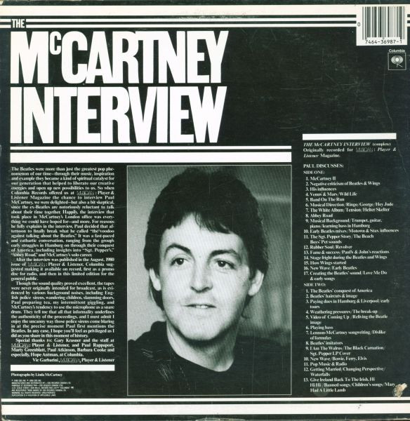 Paul McCartney - The McCartney Interview (LP, Ltd) (Mint (M)) - Image 2