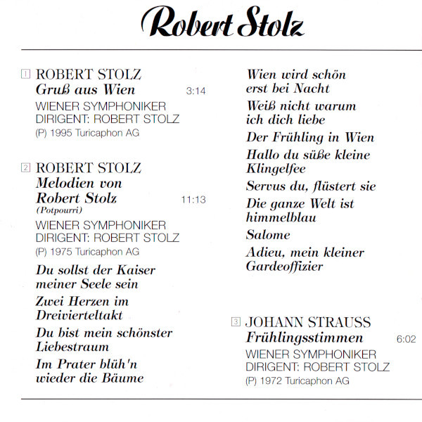 Robert Stolz - Musik War Mein Leben (CD, Comp, Club) (Near Mint (NM or M-)) - Image 4
