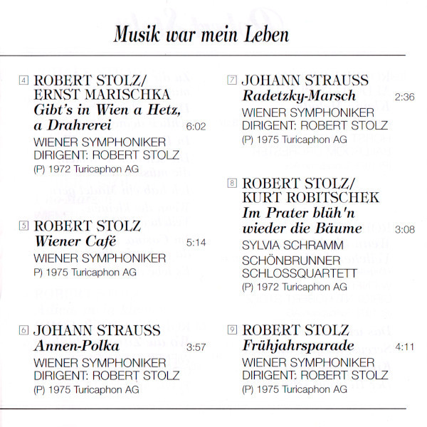 Robert Stolz - Musik War Mein Leben (CD, Comp, Club) (Near Mint (NM or M-)) - Image 5