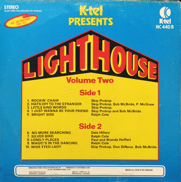 Lighthouse (2) - K-tel Presents: Lighthouse-10 Great Hits, Volume 2 (LP, Comp) (Mint (M)) - Image 2