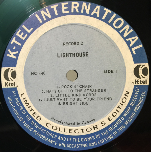 Lighthouse (2) - K-tel Presents: Lighthouse-10 Great Hits, Volume 2 (LP, Comp) (Mint (M)) - Image 3