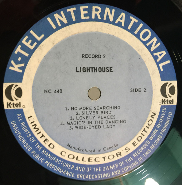 Lighthouse (2) - K-tel Presents: Lighthouse-10 Great Hits, Volume 2 (LP, Comp) (Mint (M)) - Image 4
