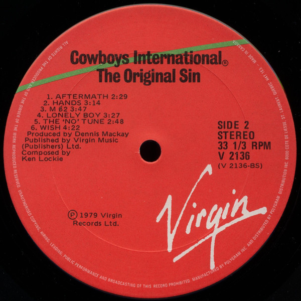 Cowboys International - The Original Sin (LP) (Mint (M)) - Image 4