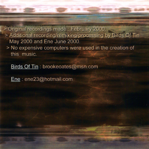 Birds Of Tin : Ene - .Key Ray. (CDr, Album, Ltd, Num) (Very Good Plus (VG+)) - Image 2