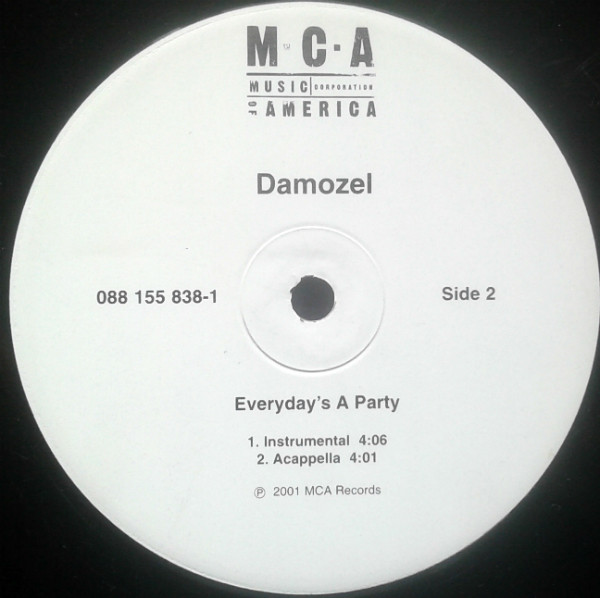 Damozel - Everyday's A Party (12") (Mint (M)) - Image 2