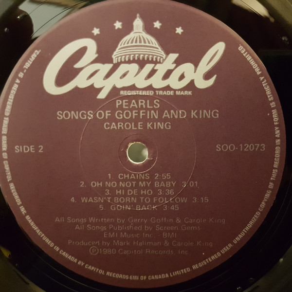 Carole King - Pearls Songs Of Goffin And King (LP, Album) (Mint (M)) - Image 4