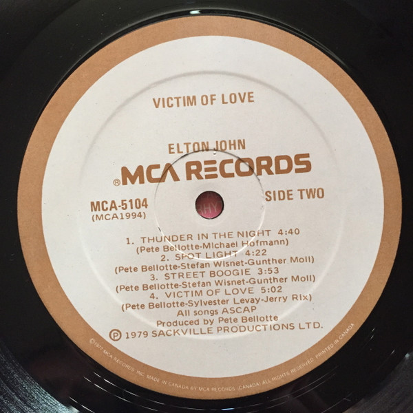 Elton John - Victim Of Love (LP, Album) (Mint (M)) - Image 5