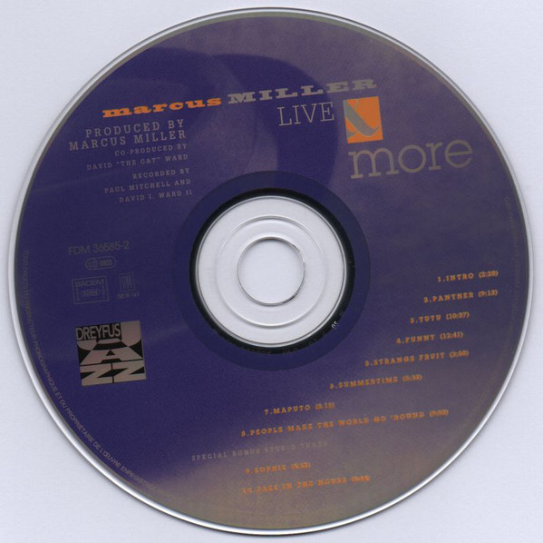 Marcus Miller - Live & More (CD, Album) (Mint (M)) - Image 3