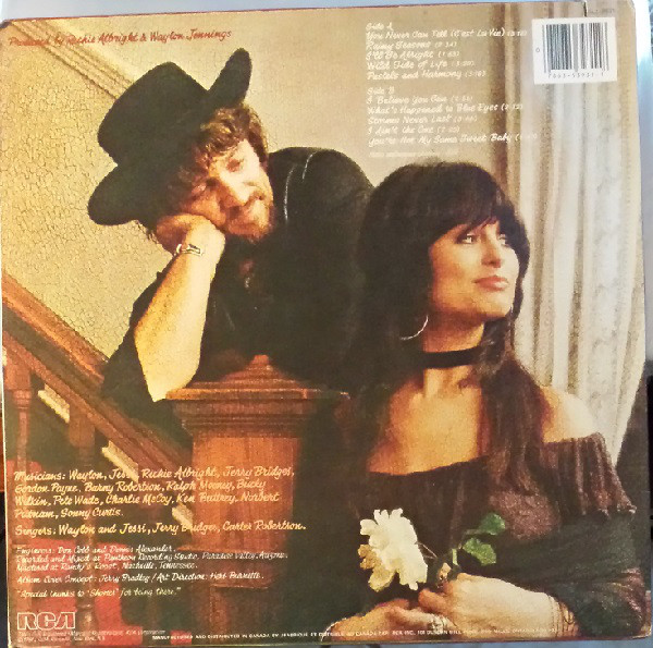 Waylon Jennings And Jessi Colter - Leather And Lace (LP, Album) (Mint (M)) - Image 2