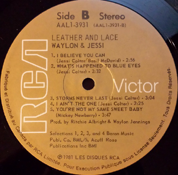 Waylon Jennings And Jessi Colter - Leather And Lace (LP, Album) (Mint (M)) - Image 4