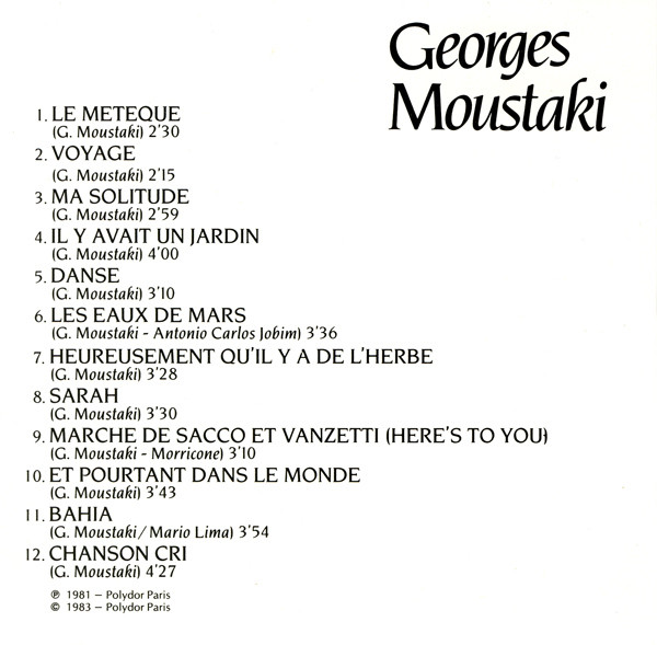 Georges Moustaki - Georges Moustaki (CD, Comp) (Mint (M)) - Image 4