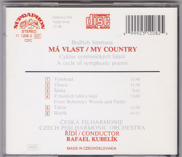 Bedřich Smetana, The Czech Philharmonic Orchestra, Rafael Kubelik - Má Vlast (CD, Album) (Near Mint (NM or M-)) - Image 2