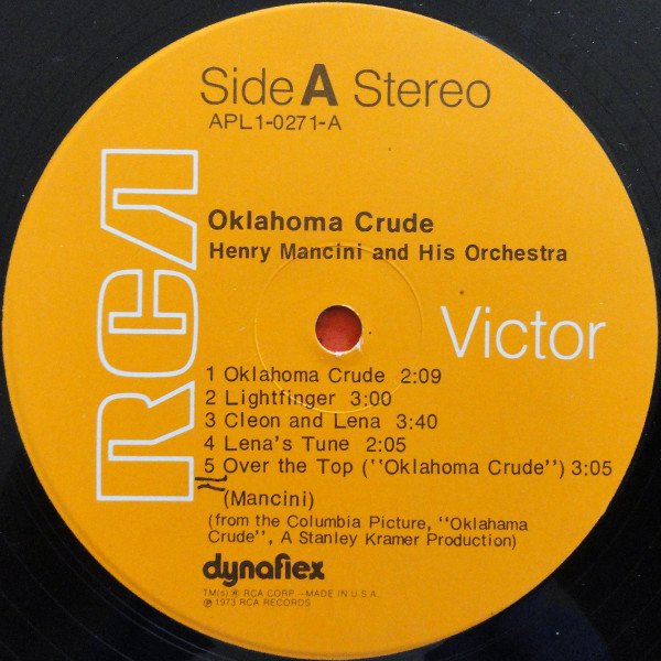 Henry Mancini - Oklahoma Crude (Music From The Film Score) (LP, Album) (Mint (M)) - Image 3
