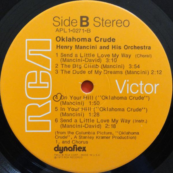 Henry Mancini - Oklahoma Crude (Music From The Film Score) (LP, Album) (Mint (M)) - Image 4