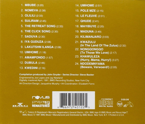 Miriam Makeba - Africa (CD, Comp, RM) (Near Mint (NM or M-)) - Image 3