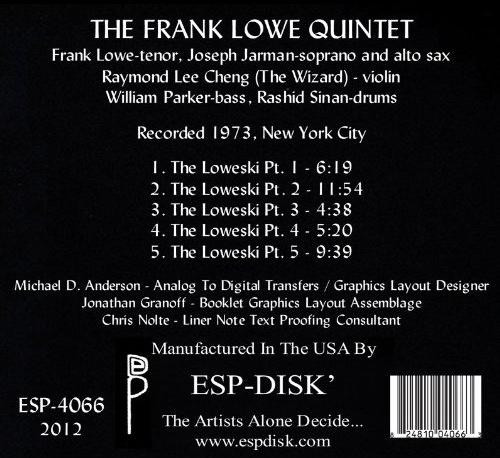Frank Lowe - The Loweski (CD, Album) (Mint (M)) - Image 2