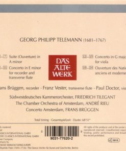 Alternative view of Georg Philipp Telemann - Frans Brüggen • Frans Vester • Paul Doktor - Overtures & Concertos (CD, Comp, RM, RP) (Near Mint (NM or M-))