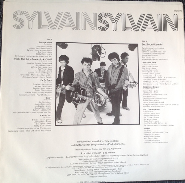 Sylvain Sylvain - Sylvain Sylvain (LP, Album) (Mint (M)) - Image 5