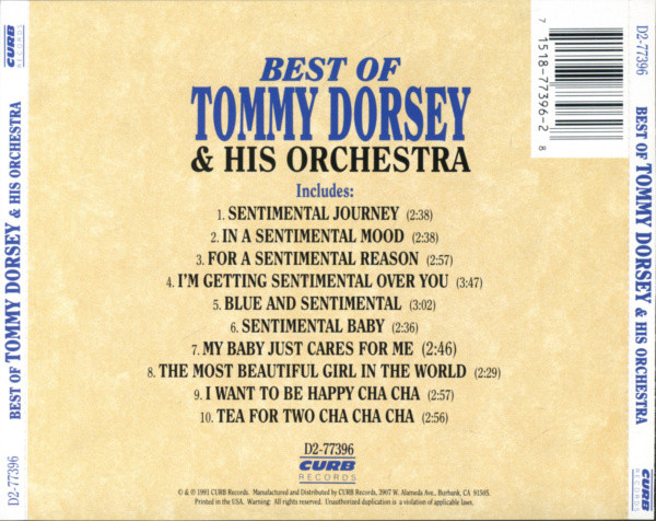 Tommy Dorsey And His Orchestra - Best Of Tommy Dorsey & His Orchestra (CD, Comp) (Near Mint (NM or M-)) - Image 3