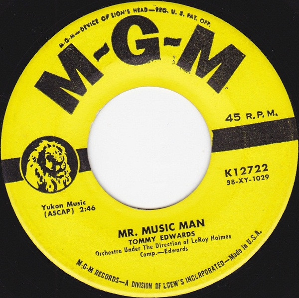 Tommy Edwards - Love Is All We Need / Mr. Music Man (7", Single) (Near Mint (NM or M-)) - Image 2