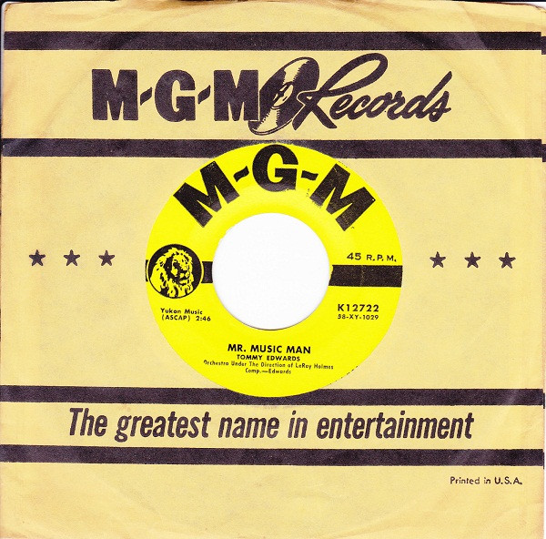 Tommy Edwards - Love Is All We Need / Mr. Music Man (7", Single) (Near Mint (NM or M-)) - Image 3
