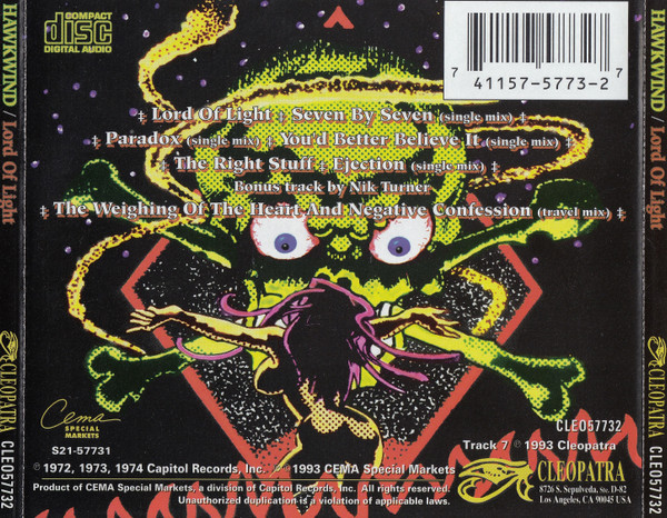 Hawkwind - Lord Of Light (CD, Comp) (Near Mint (NM or M-)) - Image 2
