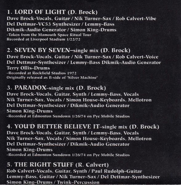 Hawkwind - Lord Of Light (CD, Comp) (Near Mint (NM or M-)) - Image 5