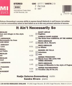 Alternative view of Nadja Salerno-Sonnenberg - It Ain't Necessarily So... (CD, Album) (Near Mint (NM or M-))