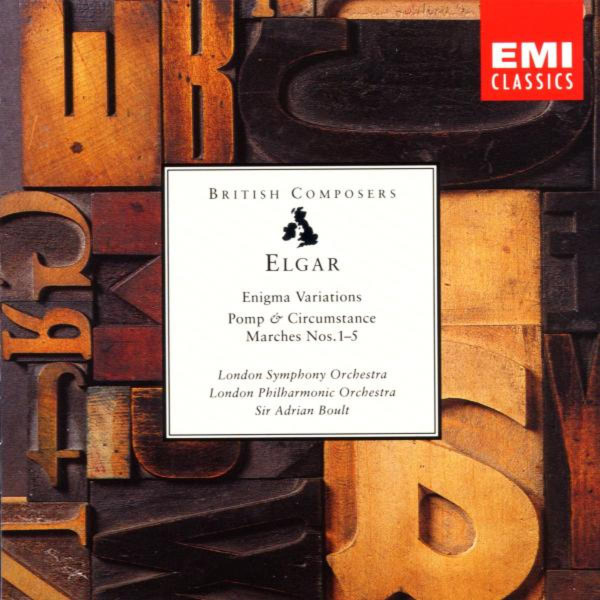Sir Edward Elgar / London Symphony Orchestra • London Philharmonic Orchestra • Sir Adrian Boult - Enigma Variations • Pomp & Circumstance Marches Nos.1–5 (CD, Album, RM) (Near Mint (NM or M-))