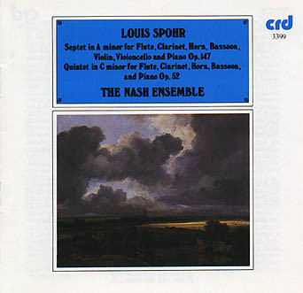 Louis Spohr, The Nash Ensemble - Septet In A Minor For Flute, Clarinet, Horn, Bassoon, Violin, Violoncello And Piano Op. 147 • Quintet In C Minor For Flute, Clarinet, Horn, Bassoon And Piano Op. 52 (CD, Album) (Near Mint (NM or M-))