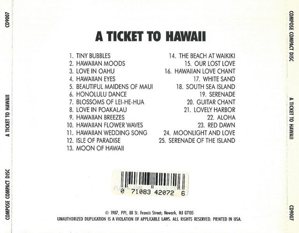 The Moana Loa Minstrels - Musical Tour Of Hawaii (CD) (Near Mint (NM or M-)) - Image 2