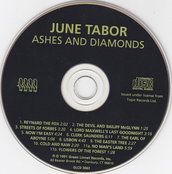 June Tabor - Ashes And Diamonds (CD, Album, RE) (Near Mint (NM or M-)) - Image 3