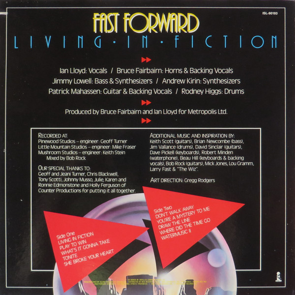 Fast Forward (6) - Living In Fiction (LP, Album) (Mint (M)) - Image 2