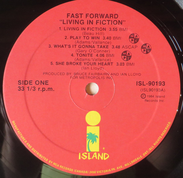 Fast Forward (6) - Living In Fiction (LP, Album) (Mint (M)) - Image 3