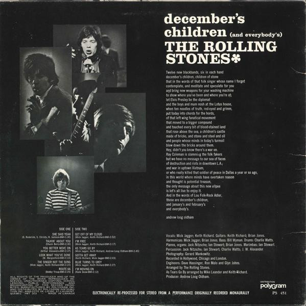The Rolling Stones - December's Children (And Everybody's) (LP, Album, RE) (Mint (M)) - Image 2