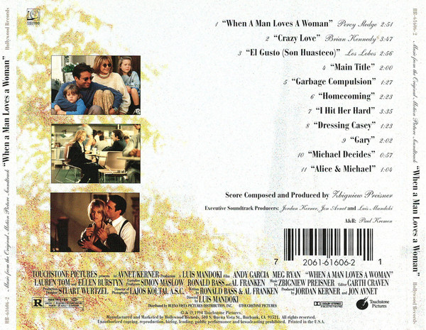 Zbigniew Preisner - When A Man Loves A Woman (Music From The Original Motion Picture Soundtrack) (CD, Album) (Mint (M)) - Image 2