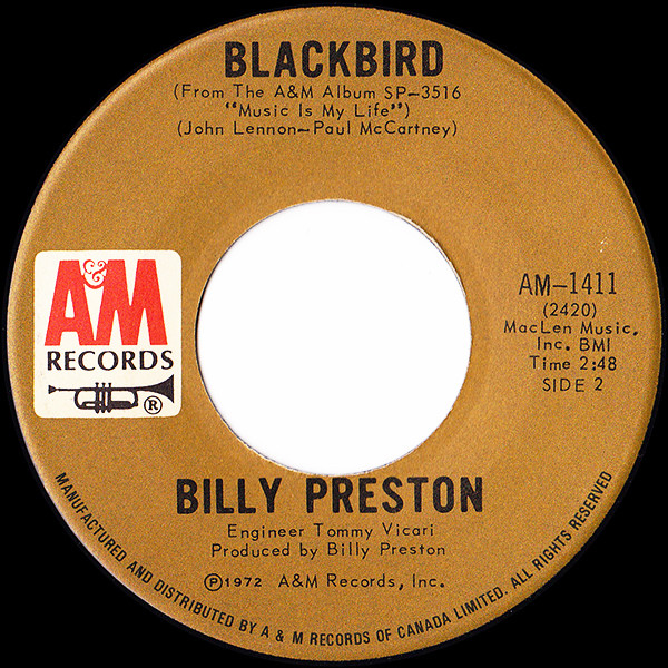 Billy Preston - Will It Go Round In Circles (7", Single) (Near Mint (NM or M-)) - Image 2