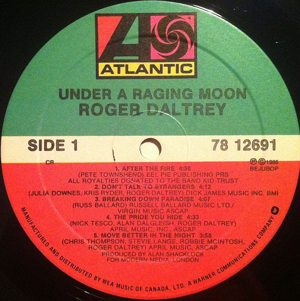 Roger Daltrey - Under A Raging Moon (LP, Album) (Mint (M)) - Image 3